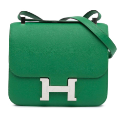 Hermès AB Hermès Green Calf Leather Epsom Constance 24 France