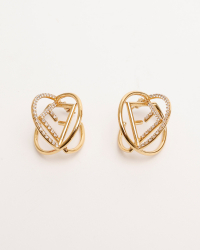 Fendi FF Rhinestone Earrings