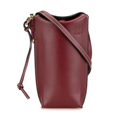 Loewe B LOEWE Red Bordeaux Calf Leather Gate Pocket Crossbody Spain