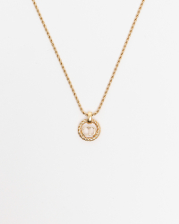 Christian Dior Twist Ring Logo Necklace