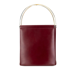 Cartier B Cartier Red Bordeaux Calf Leather Trinity Handbag France