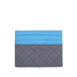 Bottega Veneta AB Bottega Veneta Gray Dark Gray Nappa Leather Leather Bicolor Nappa Intrecciato Card Holder Italy