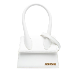 Jacquemus B Jacquemus White Calf Leather Le Chiquito Moyen Italy