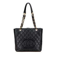 Chanel B Chanel Black Caviar Leather Leather Caviar Petite Shopping Tote Italy