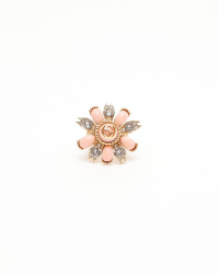 Gucci Interlocking G Flower Ring Rhinestone