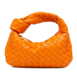 Bottega Veneta AB Bottega Veneta Orange Nappa Leather Leather Mini Nappa Intrecciato Jodie Italy