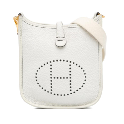 Hermès AB Hermès White Calf Leather Clemence Evelyne TPM France