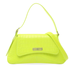 Balenciaga AB Balenciaga Green Light Green Calf Leather Medium Embossed XX Flap Italy