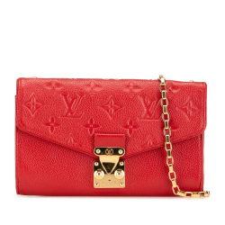 Louis Vuitton B Louis Vuitton Red Monogram Empreinte Leather Saint Germain Pochette France