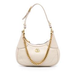 Gucci B Gucci White Ivory Calf Leather Small skin Aphrodite Shoulder Bag Italy