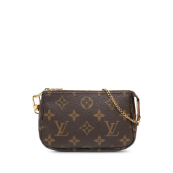 Louis Vuitton AB Louis Vuitton Brown Monogram Canvas Canvas Monogram Mini Pochette Accessoires France