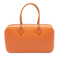 Hermès AB Hermès Orange Calf Leather Epsom Plume Elan 28 France