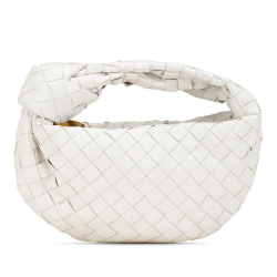 Bottega Veneta AB Bottega Veneta White Nappa Leather Leather Mini Nappa Intrecciato Jodie Italy