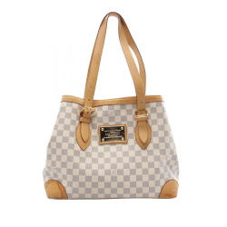 Louis Vuitton B Louis Vuitton White Damier Canvas Canvas Damier Azur Hampstead MM Spain