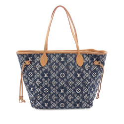 Louis Vuitton B Louis Vuitton Blue Navy Canvas Fabric Monogram Jacquard Since 1854 Neverfull MM Spain