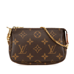 Louis Vuitton AB Louis Vuitton Brown Monogram Canvas Canvas Monogram Mini Pochette Accessoires France