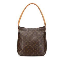 Louis Vuitton B Louis Vuitton Brown Monogram Canvas Canvas Monogram Looping GM France