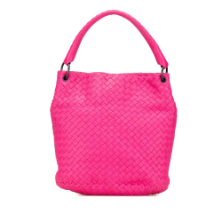 Bottega Veneta B Bottega Veneta Pink Hot Pink Nappa Leather Leather Nappa Intrecciato Bucket Bag Italy