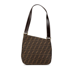 Fendi B Fendi Brown Canvas Fabric Zucca Shoulder Bag Italy