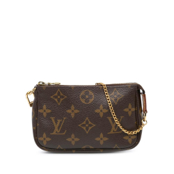 Louis Vuitton B Louis Vuitton Brown Monogram Canvas Canvas Monogram Mini Pochette Accessoires France