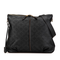 Louis Vuitton B Louis Vuitton Black Calf Leather Monogram Mahina Selene MM France