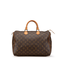 Louis Vuitton B Louis Vuitton Brown Monogram Canvas Canvas Monogram Speedy 35 France