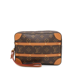 Louis Vuitton B Louis Vuitton Brown Monogram Canvas Canvas Monogram Soft Trunk Pouch France