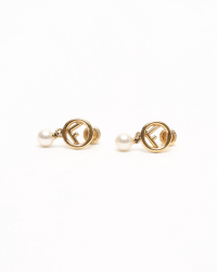 Fendi F is Fendi Pearl Drop Earrings