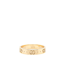 Gucci AB Gucci Gold 18K Yellow Gold Metal Icon Thin Ring Italy