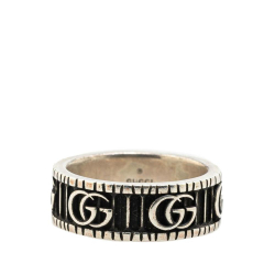 Gucci B Gucci Silver SV925 / Sterling Silver Metal Sterling Silver GG Marmont Ring Italy