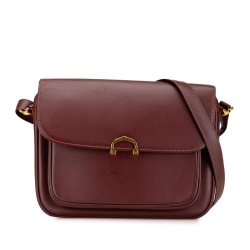 Cartier B Cartier Red Bordeaux Calf Leather Must de Cartier Crossbody Italy