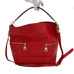 Louis Vuitton Melie Empreinte Leather 2-Ways Hobo Bag Red