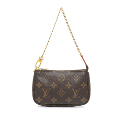 Louis Vuitton AB Louis Vuitton Brown Monogram Canvas Canvas Monogram Mini Pochette Accessoires Spain