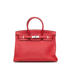 Hermès B Hermès Red Calf Leather Togo Birkin Retourne 35 France