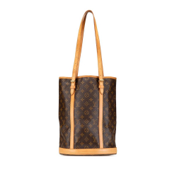 Louis Vuitton B Louis Vuitton Brown Monogram Canvas Canvas Monogram Bucket GM France