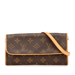 Louis Vuitton B Louis Vuitton Brown Monogram Canvas Canvas Monogram Pochette Twin PM Spain