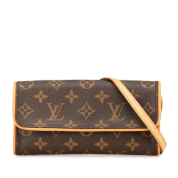 Louis Vuitton B Louis Vuitton Brown Monogram Canvas Canvas Monogram Pochette Twin PM Spain