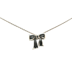 Tiffany & Co B Tiffany Silver SV925 / Sterling Silver Metal Sterling Silver Bow Pendant Necklace United States