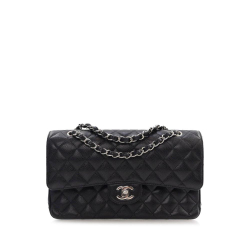 Chanel AB Chanel Black Caviar Leather Leather Medium Classic Caviar Double Flap France