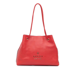 Gucci AB Gucci Red Calf Leather Medium Gifford Tote Italy