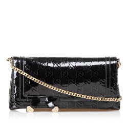 Gucci sima Patent Leather Shoulder Bag