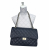 Giulia Monti Navy calf leather shoulder bag