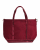 Vanessa Bruno Baby Cabas Tote Bag in Burgundy Canvas and Sequins