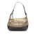 Burberry B Burberry Brown Beige with Multi Canvas Fabric Haymarket Check Shoulder Bag United Kingdom