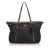 Prada B Prada Black Nylon Fabric Tessuto Tote Bag Italy