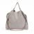 Stella McCartney B Stella McCartney Gray with Silver Fabric Falabella Fold-Over Tote Bag Italy