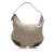 Gucci B Gucci Brown Beige Canvas Fabric GG Shoulder Bag Italy