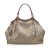 Gucci B Gucci Brown Beige Canvas Fabric GG Sukey Tote Bag Italy