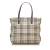 Burberry B Burberry Brown Beige with Multi Canvas Fabric House Check Tote Bag UNITED KINGDOM