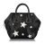 Stella McCartney B Stella McCartney Black with White Calf Leather Cavendish Satchel ITALY